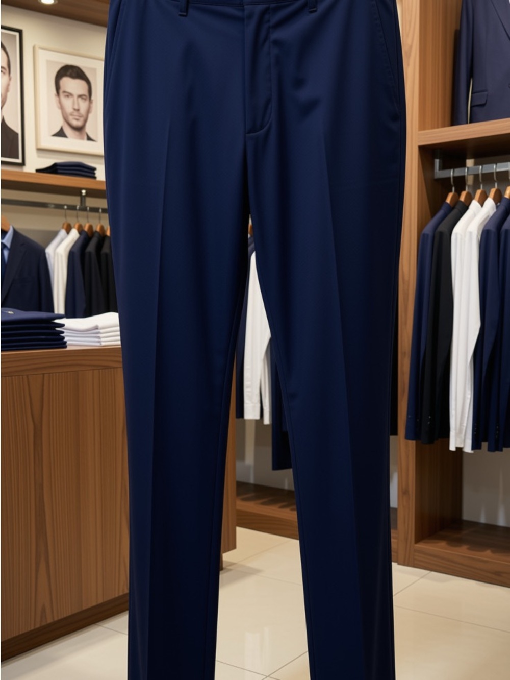 Original Penguin Navy Straight-Leg Dress Pants
